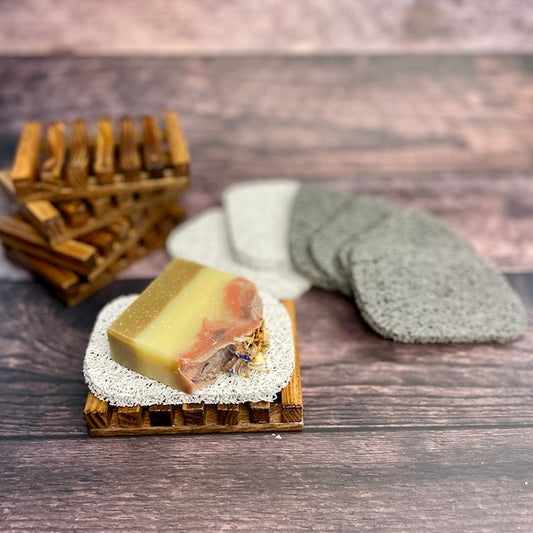 Wooden Soap Dish & Soap Saver Combo